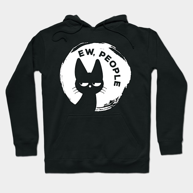 Funny Cat - Ew People Hoodie by ganola